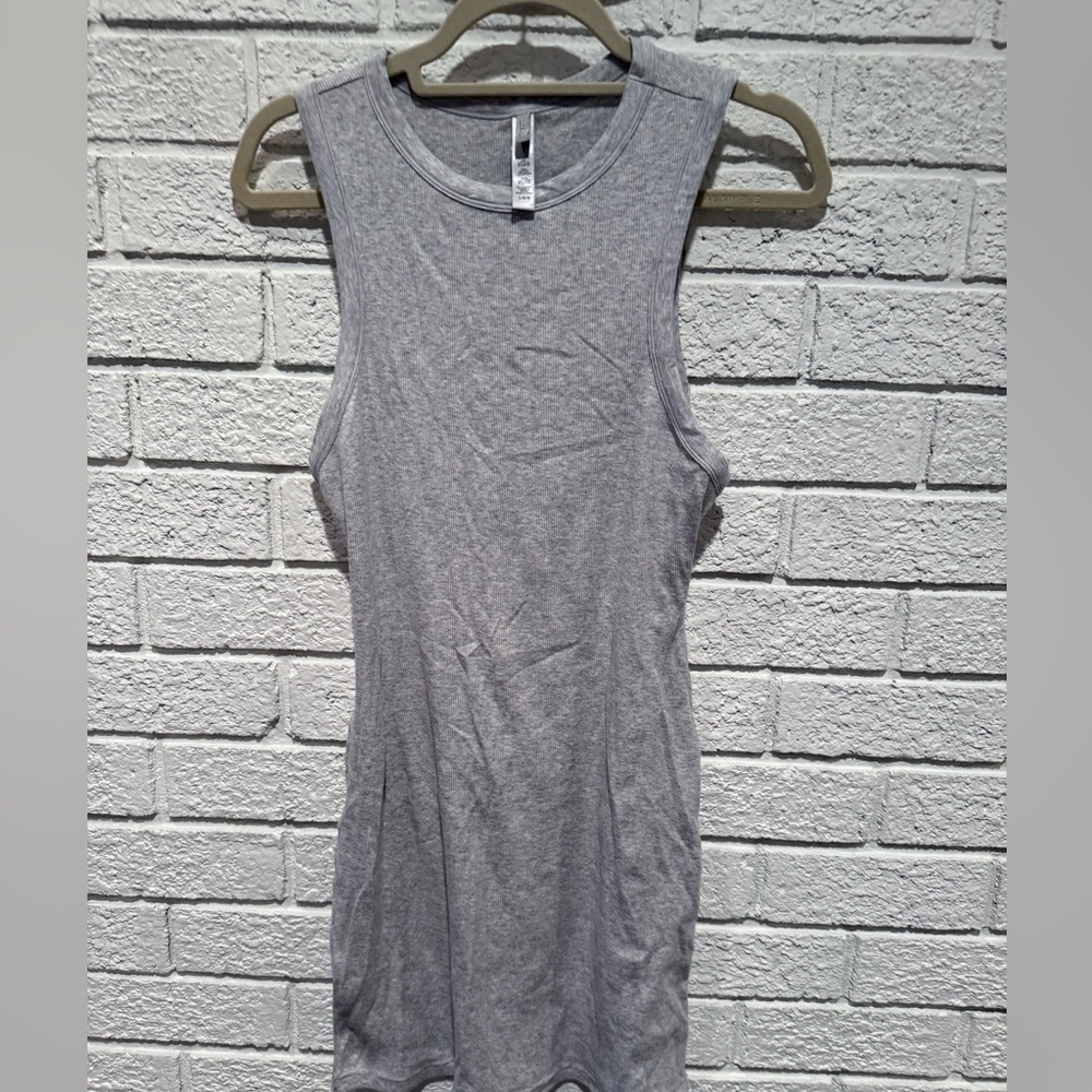 Skims Light Grey Racerback Tank Dress